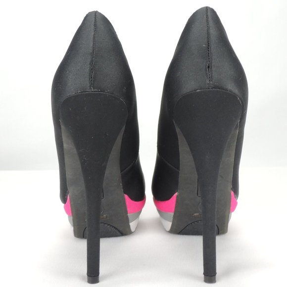 NWOB Just Fabulous Satin Platform Stiletto Heels - Picture 3 of 8